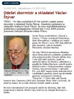 Odešel sbormistr a skladatel Václav Štývar