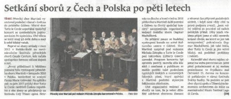 Setkání sborů s Čech a Polska po pěti letech